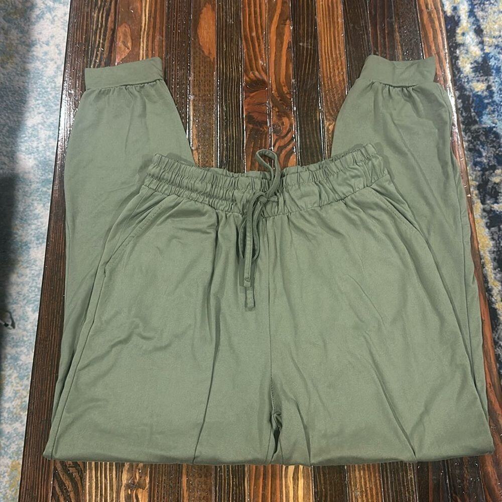 Love Streak Olive Green Joggers L